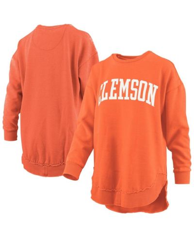 Pressbox Женская толстовка Orange Clemson Tigers Mélange Poncho Vintage Fleece
