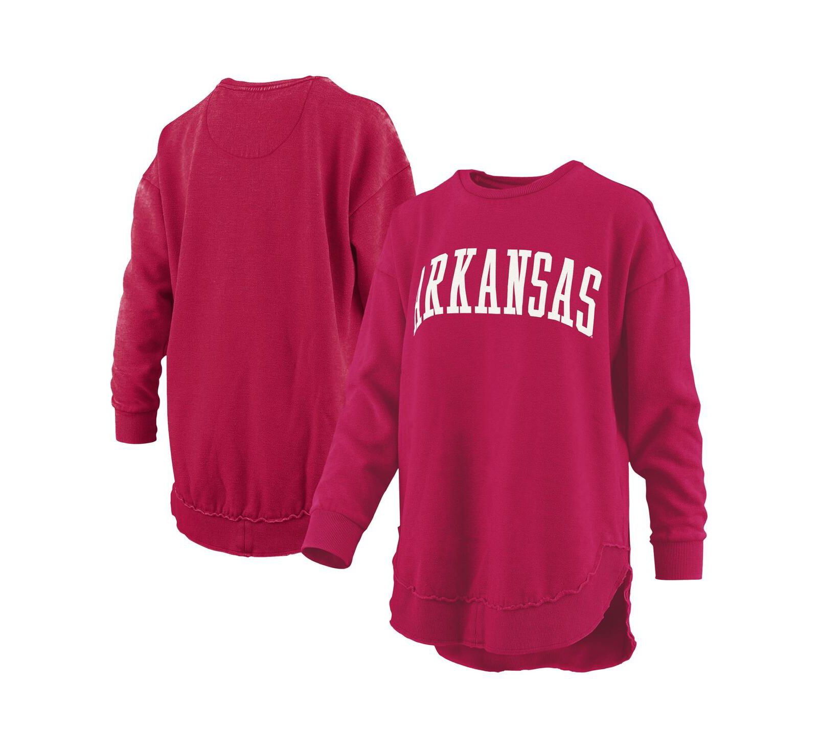 Женский винтажный свитшот-пончо Pressbox Cardinal Arkansas Razorbacks