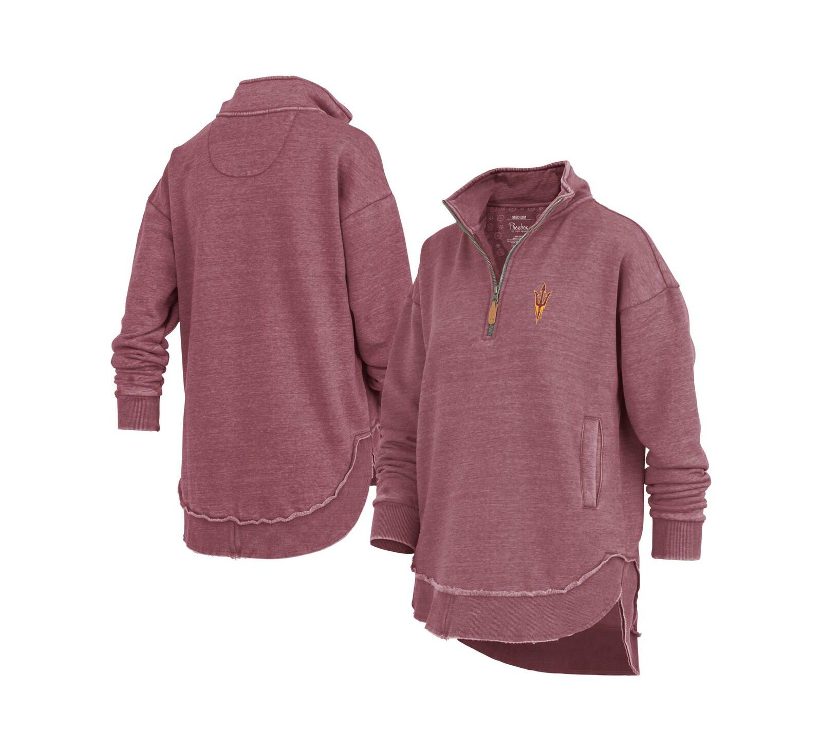 Pressbox Women's Maroon Arizona State Sun Devils Northfork Sojourn Poncho Quarter-Zip Sweatshirt