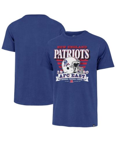 '47 Brand Мужская футболка '47 Brand Royal New England Patriots Stripe Splash Franklin Throwback
