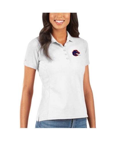 Поло Antigua Women's White Boise State Broncos Legacy Pique