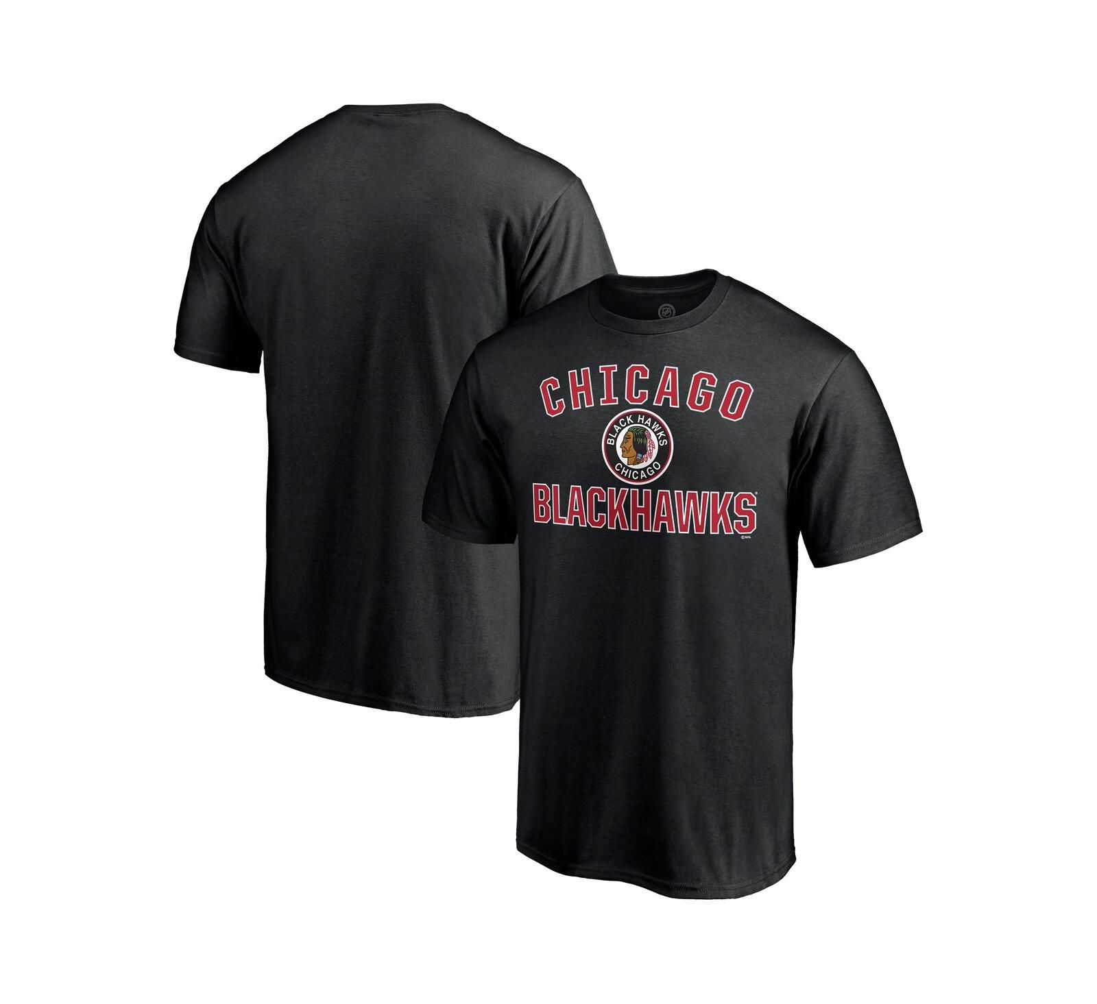 Fanatics Mto Label Men's Black Chicago Blackhawks Special Edition Victory Arch T-Shirt