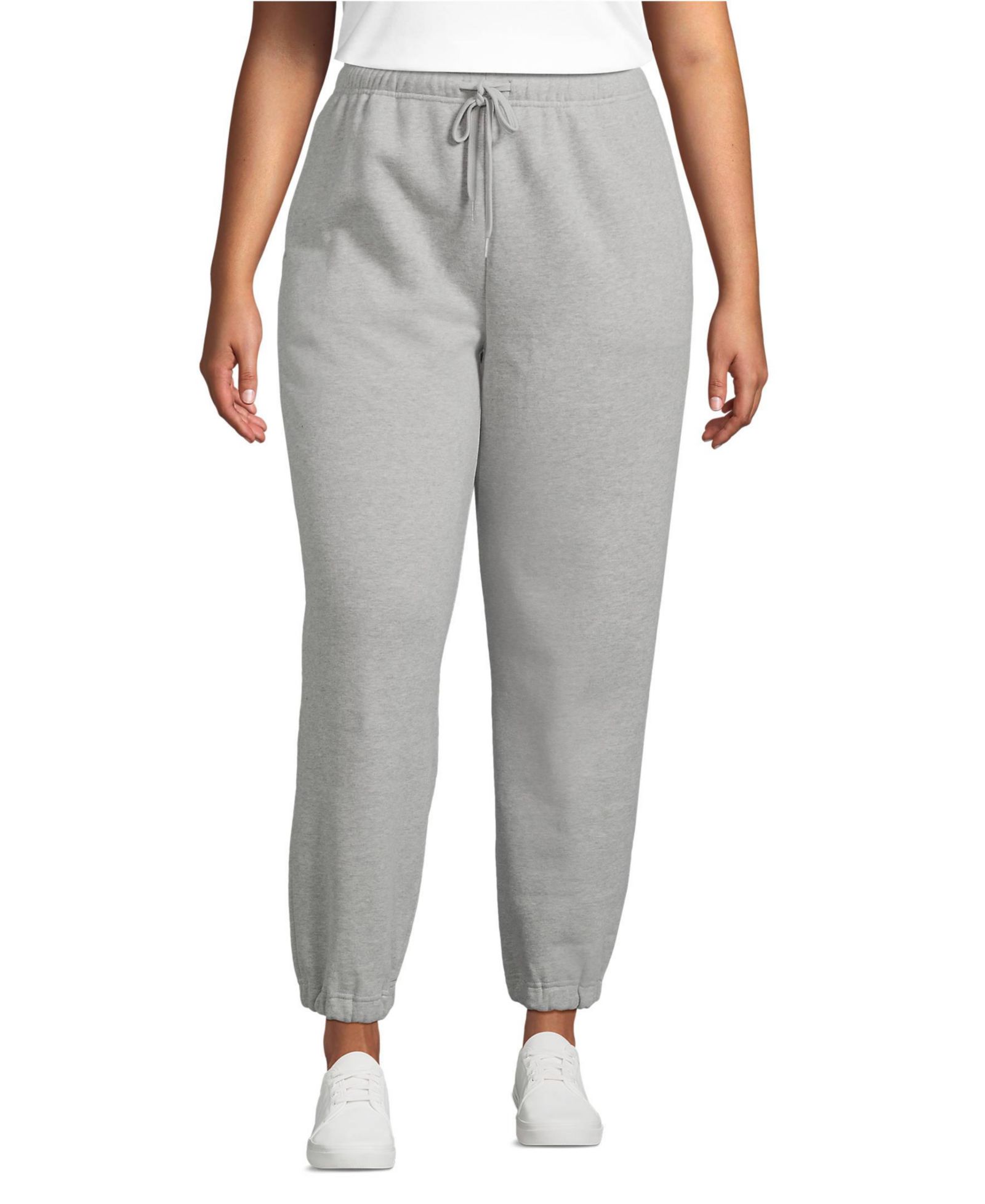 Lands' End Plus Size Serious Sweats High Rise Jogger Pants - Set Bottom