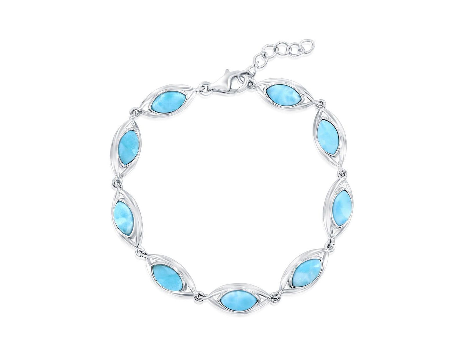 Браслет Sterling, Larimar Marquise