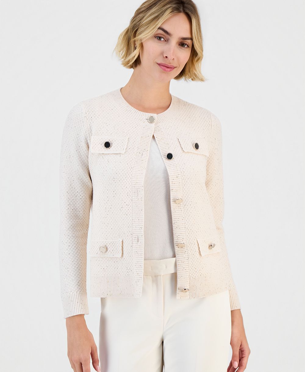 Anne Klein женский кардиган с круглым вырезом Glitz Lady