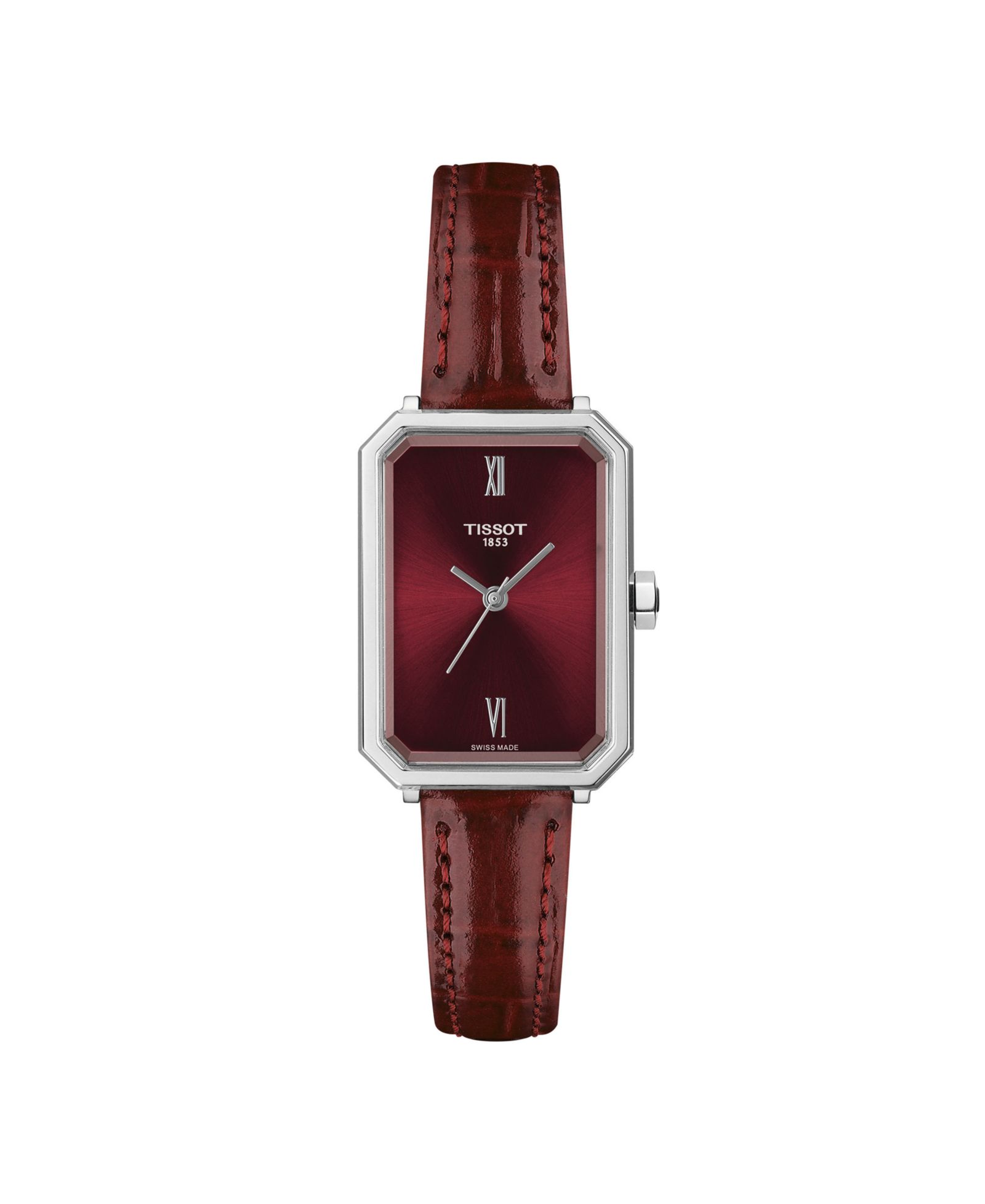Tissot Women's Quartz Red Leather Strap Watch, 21.80mm