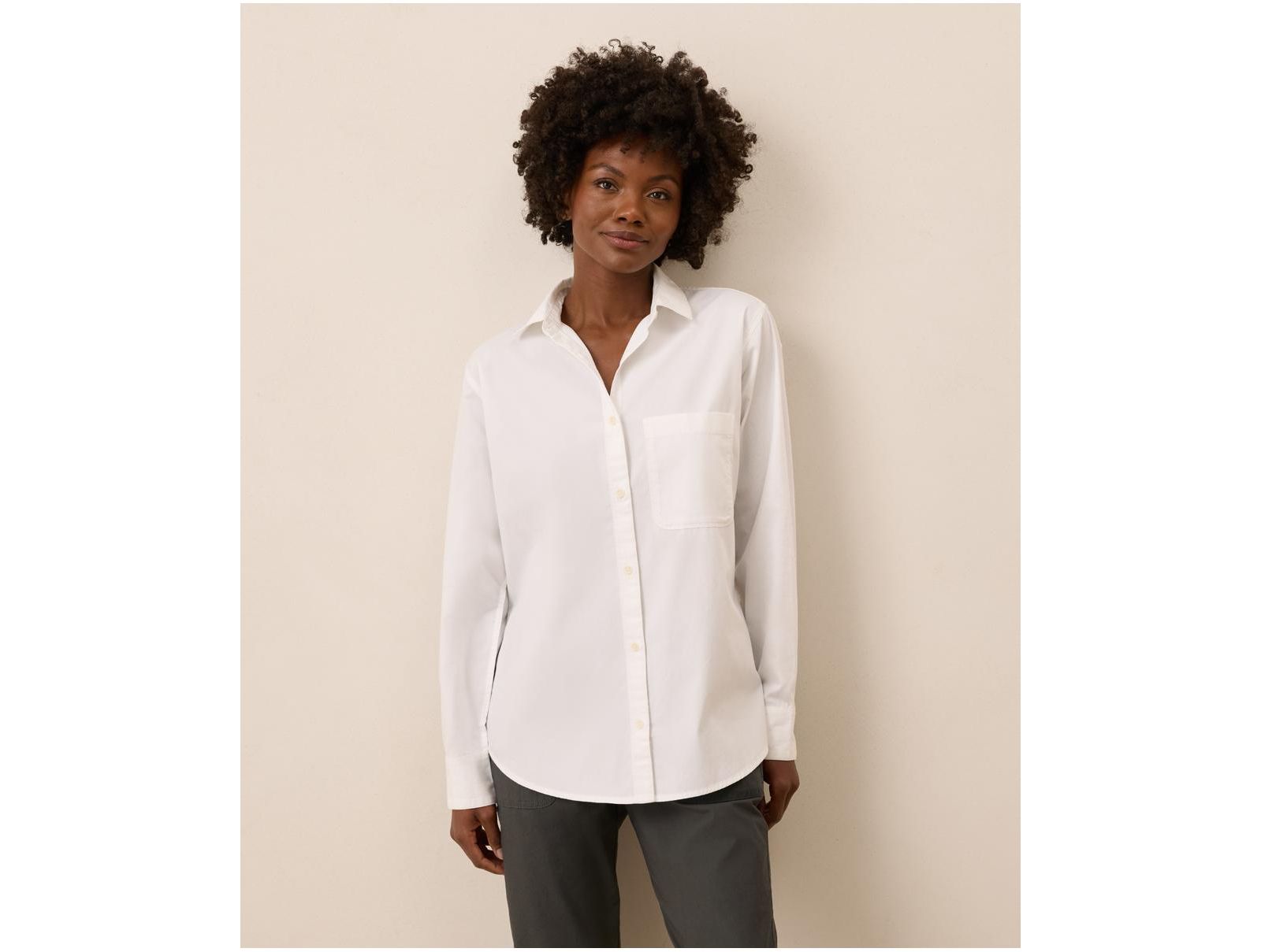 Pact Women's Organic Cotton All Day Poplin Classic Shirt