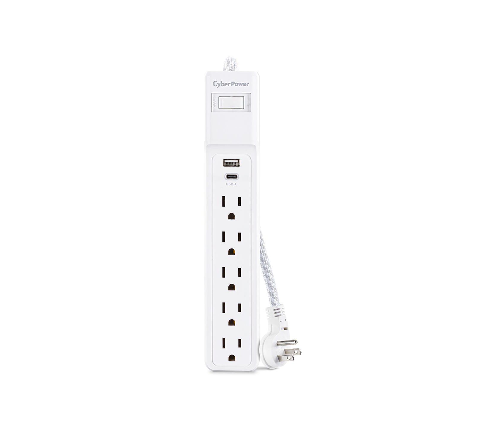 Сетевой фильтр CyberPower P504UC на 5 розеток с портами USB-A и USB-C