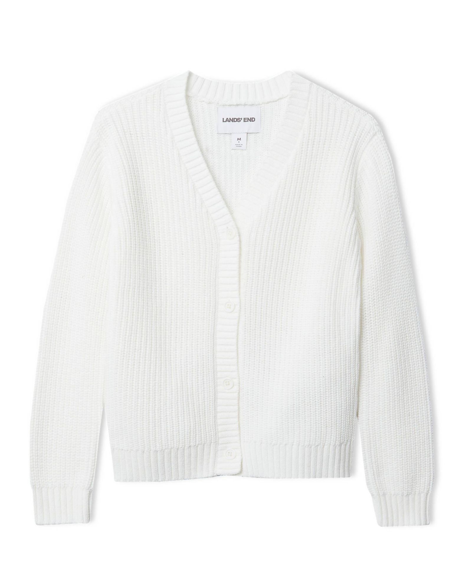 Lands' End Girls Button Front Knit Cardigan
