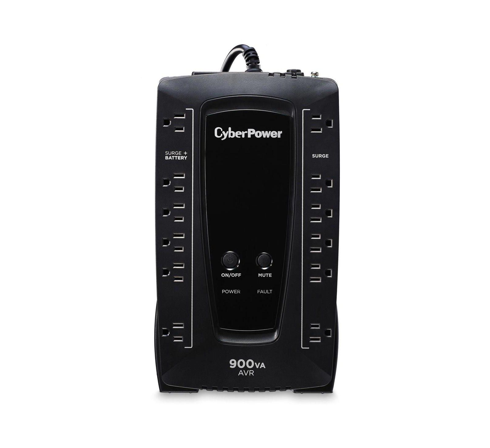 CyberPower AVRG900U 12-Outlet 900VA 480W UPS for Desktop Computers and Home Entertainment Systems