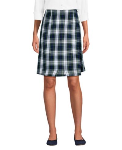 Женская юбка-шорты Lands' End Plaid A Line Tab выше колена