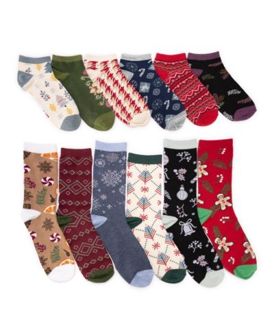 Muk Luks Women's 12 Days of Christmas Socks