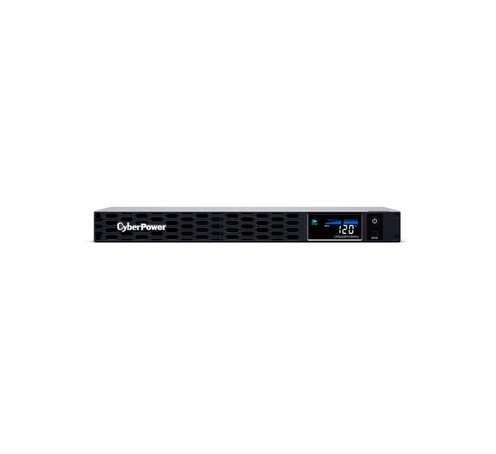 ИБП CyberPower CP500PFCRM1U 500VA/300W PFC Sinewave LCD Rackmount, Black