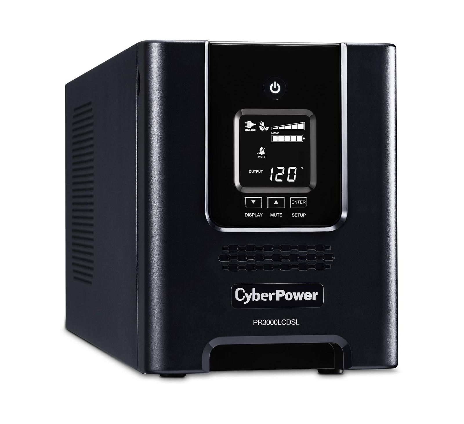ИБП CyberPower PR3000LCDSL 3000 VA/2700W Smart App Sinewave Mini-Tower, 6x NEMA 5-20R, 1x NEMA L5-30R