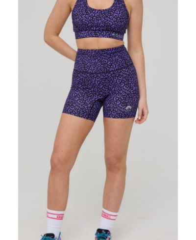 Женские укороченные шорты OOSC Infinite High Waisted - Purple Leopard