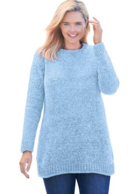 Woman Within Women's Within Crewneck Chenille Sweater