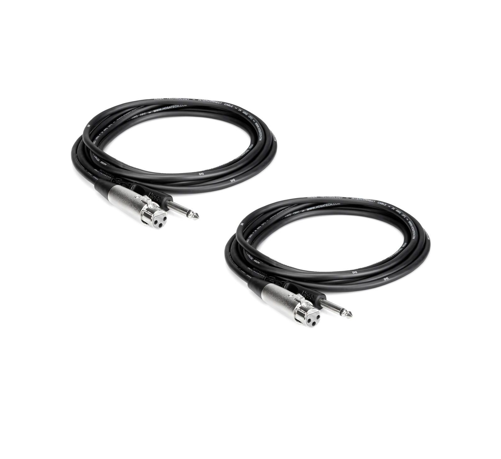 Кабель Hosa Technology 2x PXF102, 2 фута, несбалансированный, 3-контактный XLR, штекер-гнездо