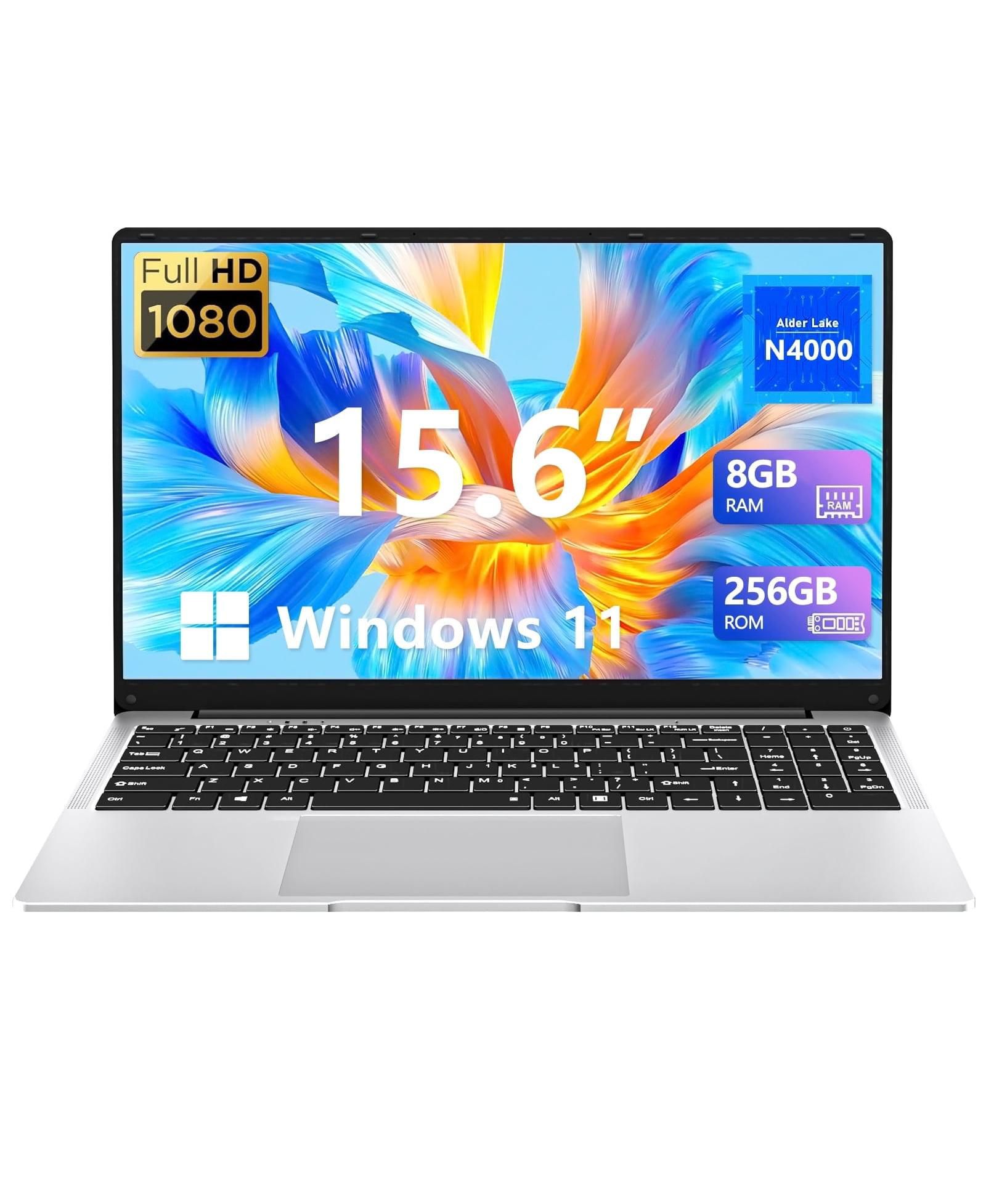 Memzuoix Windows 11 Intel Celeron N4000 8GB RAM 256GB SSD 15.6" Laptop