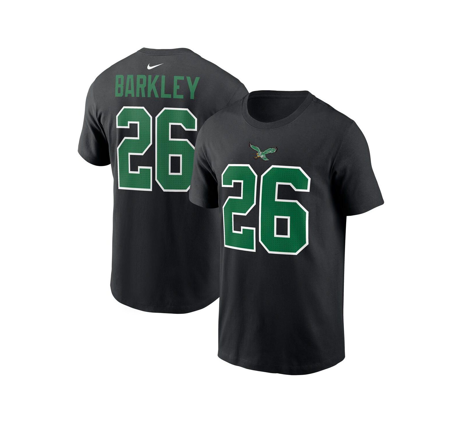 Nike Men's Saquon Barkley Black Philadelphia Eagles Player Name & Number T-Shirt