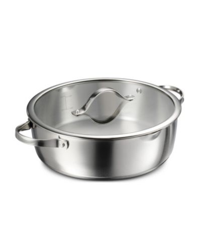 Tramontina Tempo Tri-Ply Base Stainless Steel 6-Quart Braiser Pan with Glass Lid