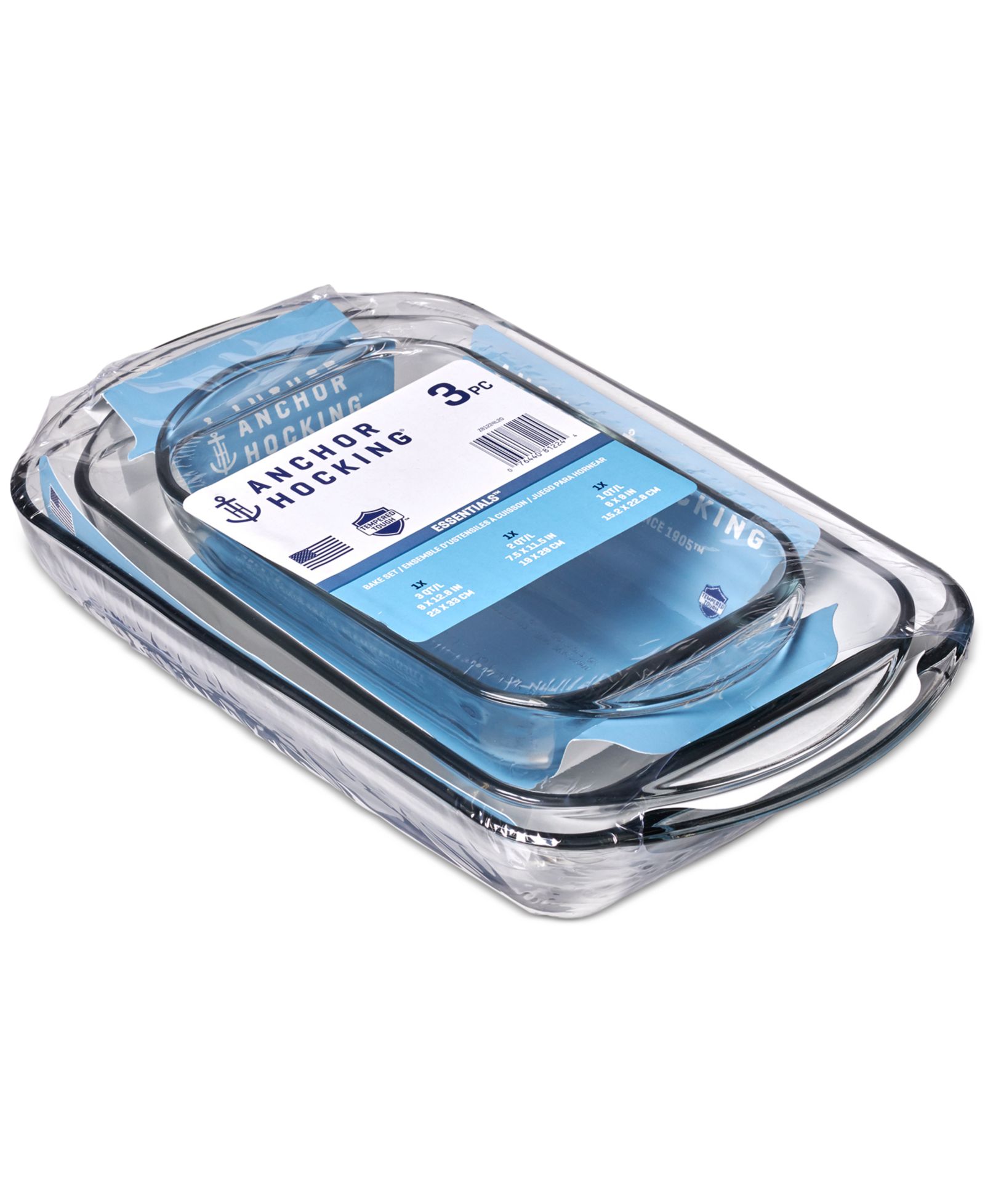 Anchor Hocking 3-Piece Bakeware Bundle Set