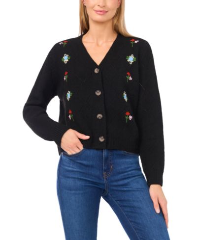 Кардиган CeCe Women's Flower Embroidery Long-Sleeve