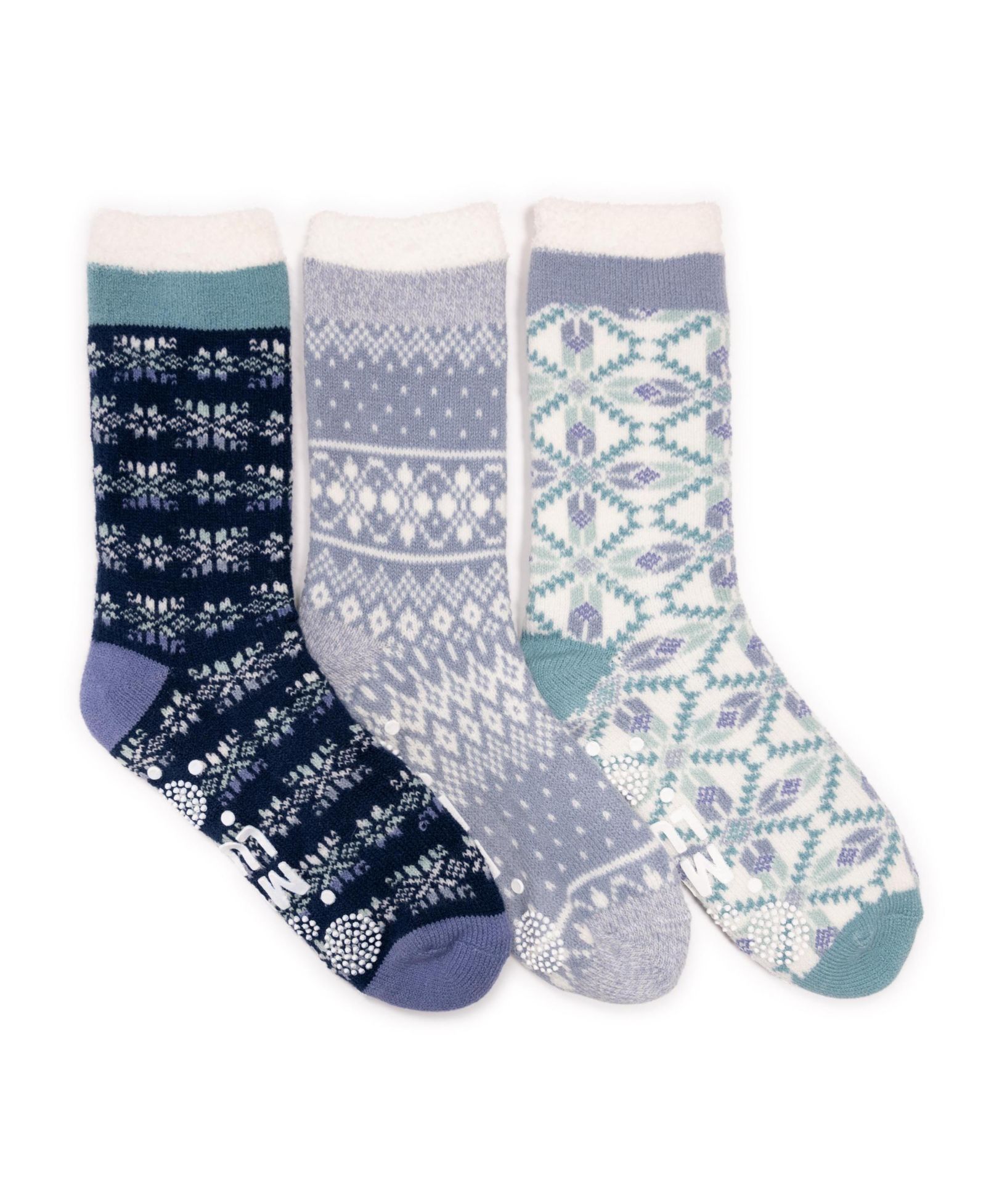 Muk Luks Women's 3 Pk. Tall Cozy Lined Lounge Socks