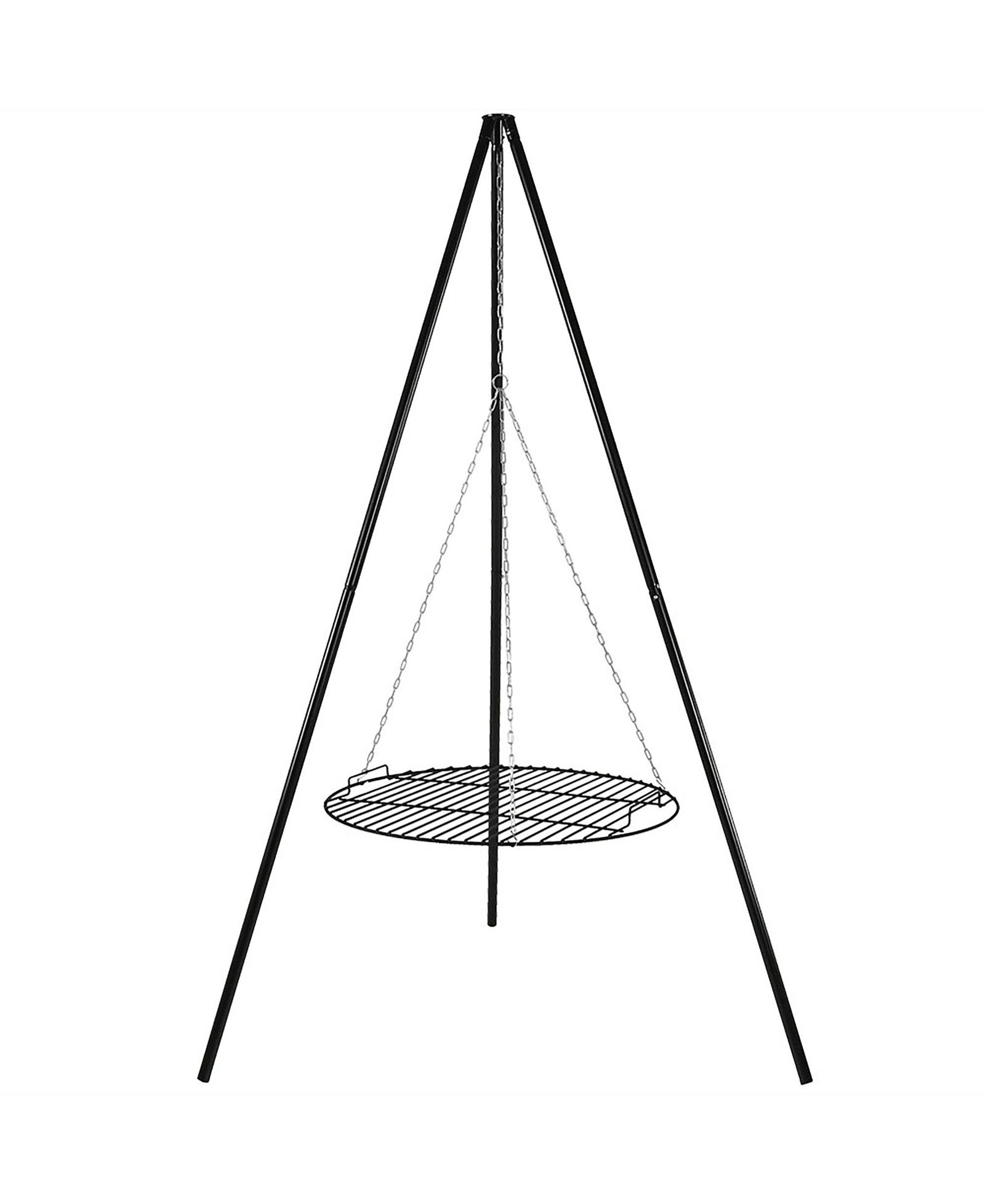 Sunnydaze Decor Outdoor Camping or Backyard Steel Tripod Fire Pit Cooking Grilling BBQ Grate - 22"