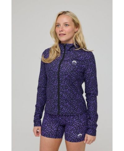 Женская укороченная куртка OOSC Women's Infinite Cropped Zipped Jacket - Purple Leopard