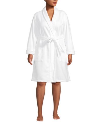 Женский хлопковый махровый халат Lands' End Plus Size Spa Bath Robe до колена