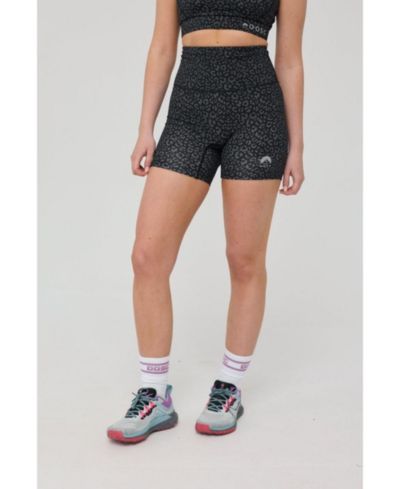 OOSC Women's Infinite High Waisted Shorts - Black Leopard