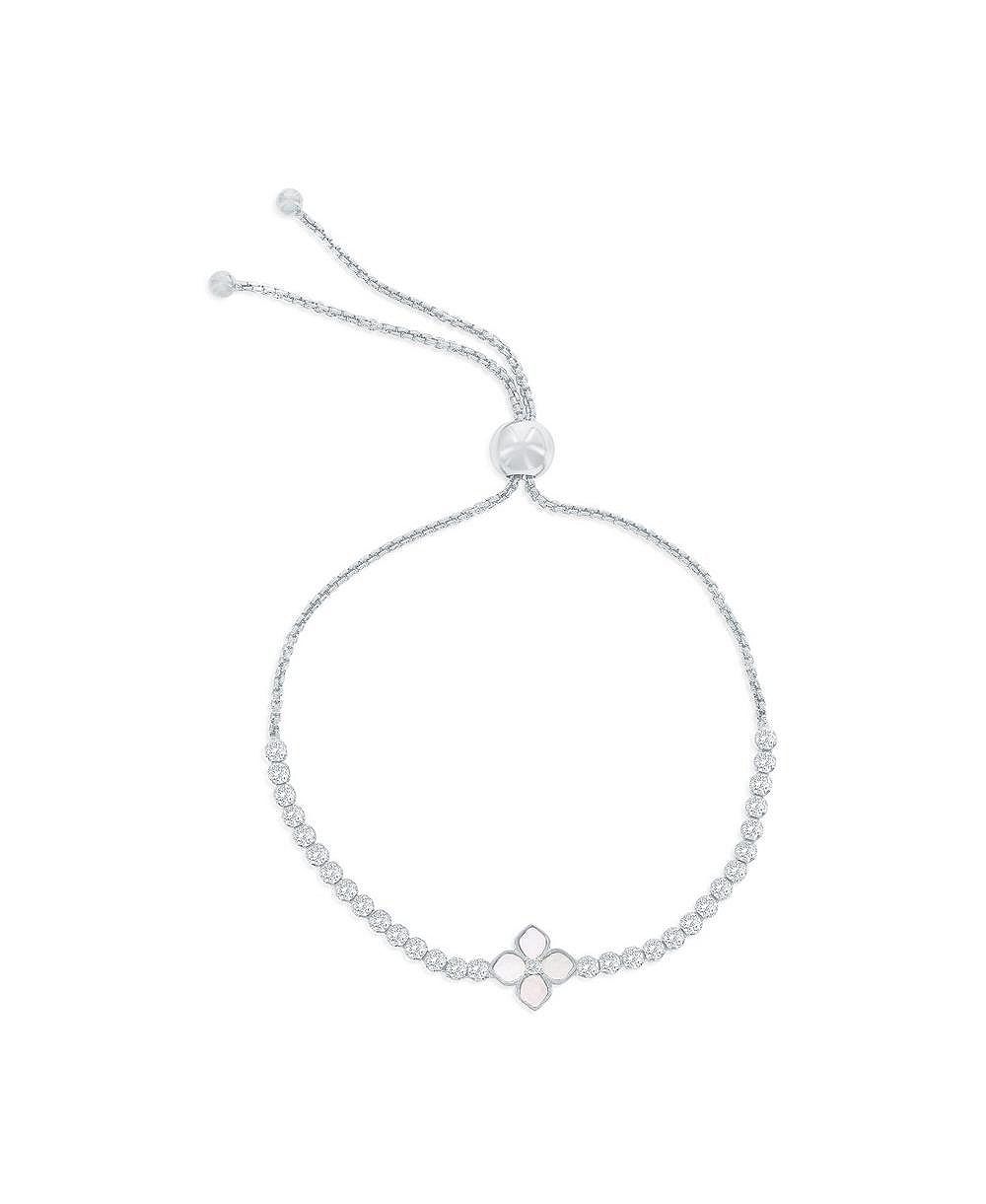 Браслет Sterling с центром из MOP и CZ