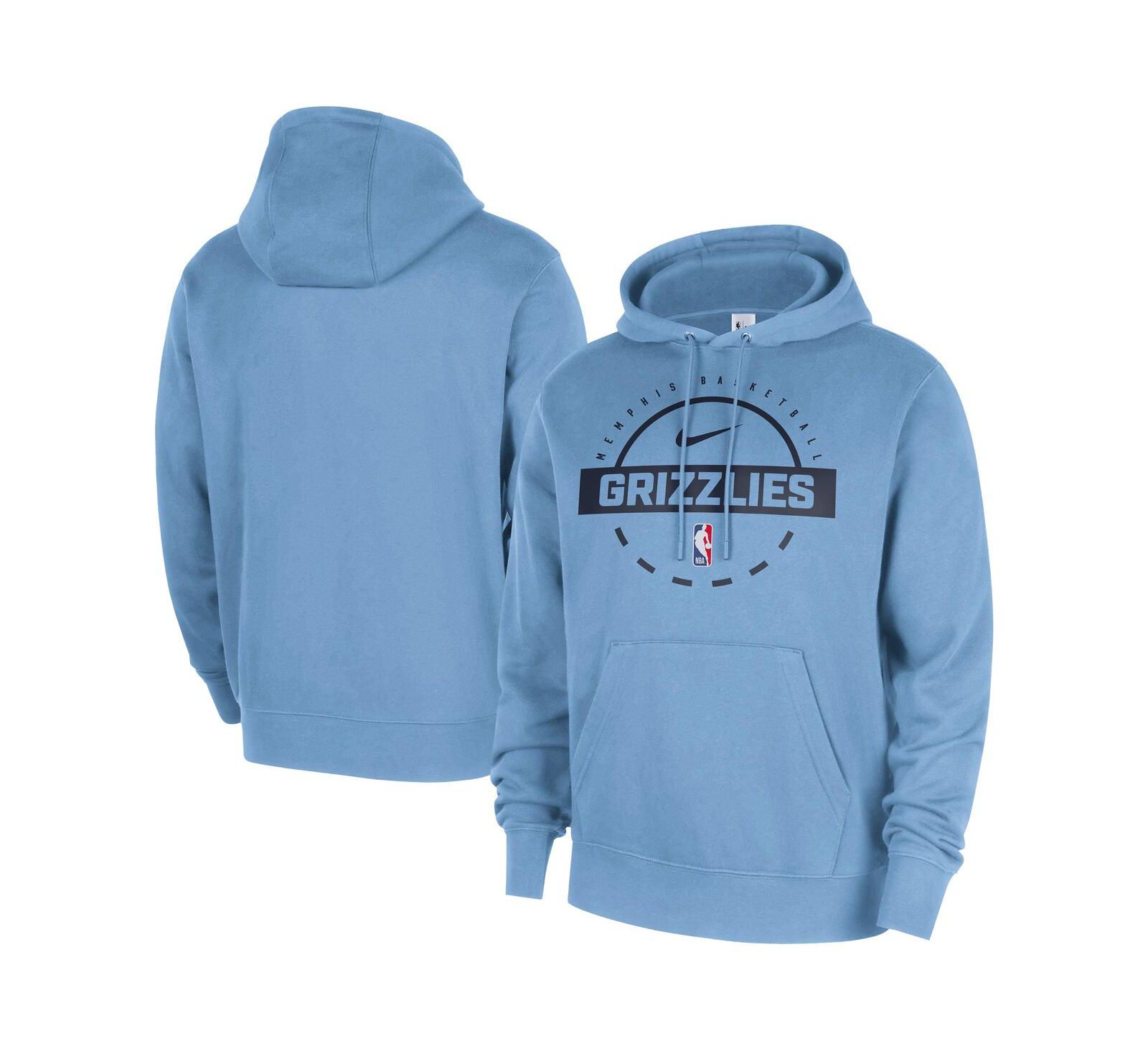 Nike Men's Light Blue Memphis Grizzlies 2025/26 Authentic Practice Club Pullover Hoodie