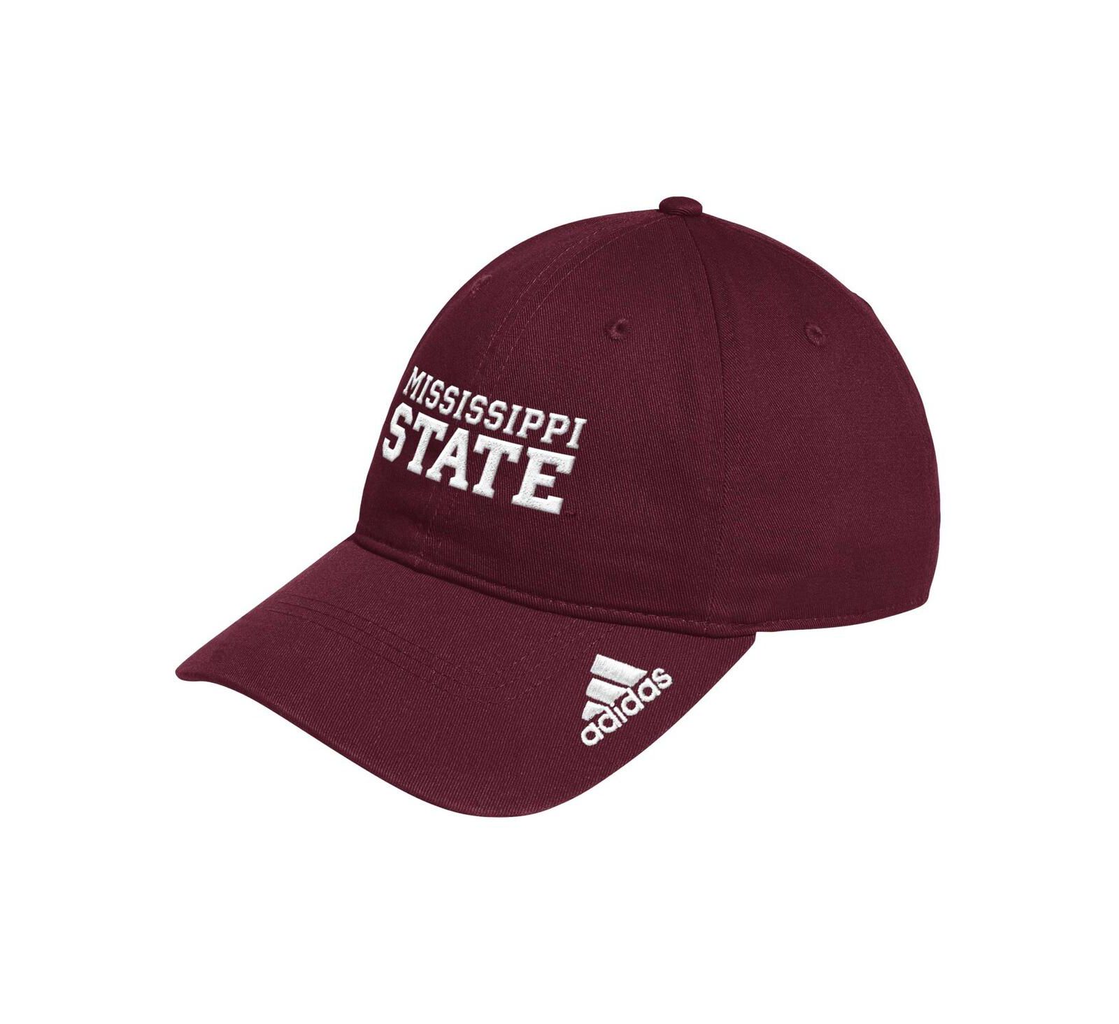 Adidas Men's Maroon Mississippi State Bulldogs Locker Room Wordmark Slouch Adjustable Hat