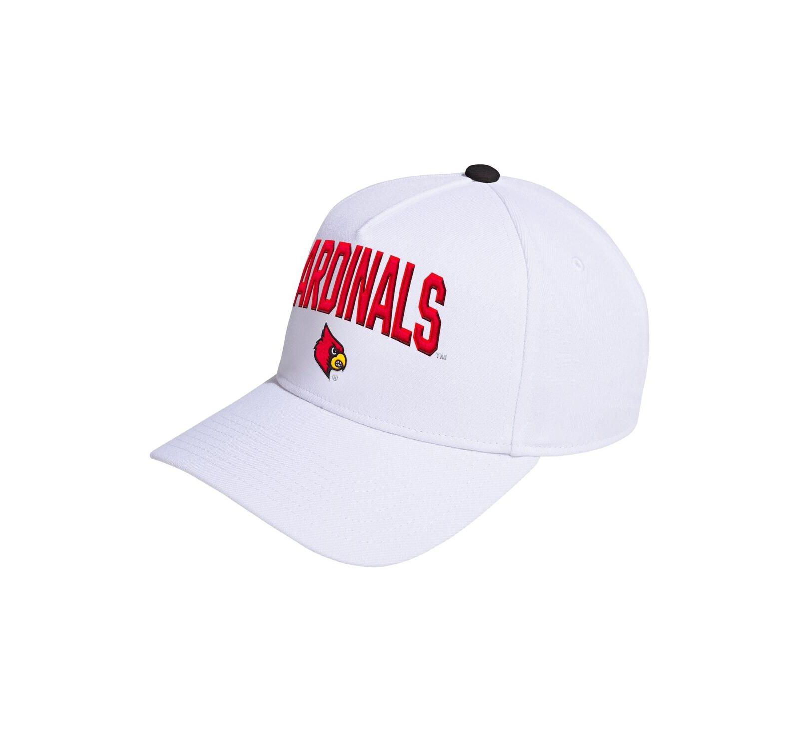 Adidas Men's and Women's White Louisville Cardinals Locker Room A-Frame Adjustable Hat