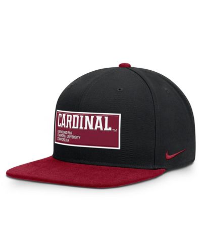 Мужская кепка Nike Black/Cardinal Stanford Cardinal 2025 On-Field Patch Pro Dri-FIT Snapback