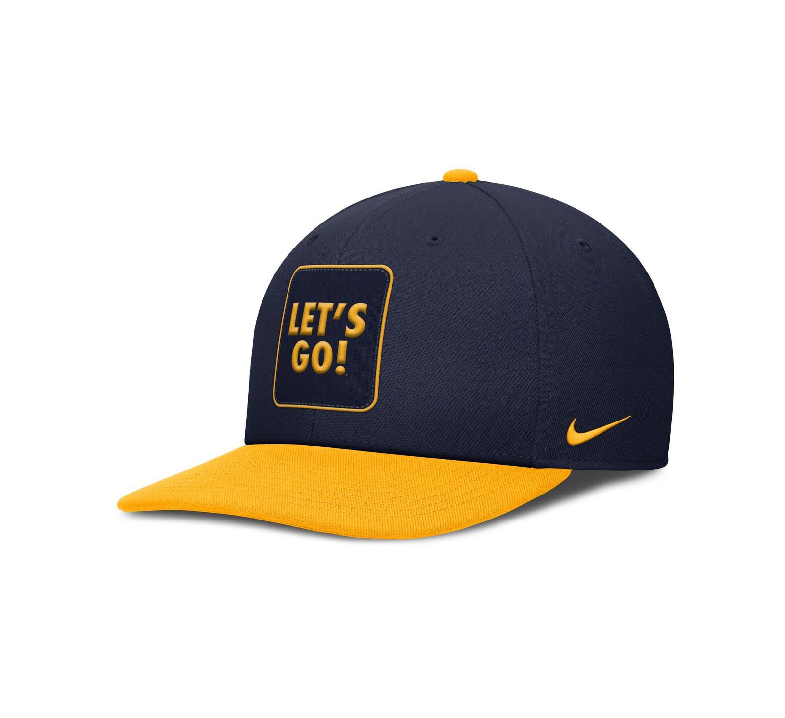 Nike Мужская кепка snapback West Virginia Mountaineers 2025 Sideline Campus Pro Navy/Gold