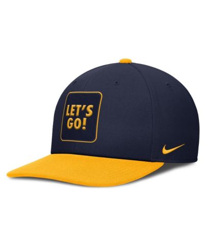Nike Men's Navy/Gold West Virginia Mountaineers 2025 Sideline Campus Pro Local Snapback Hat