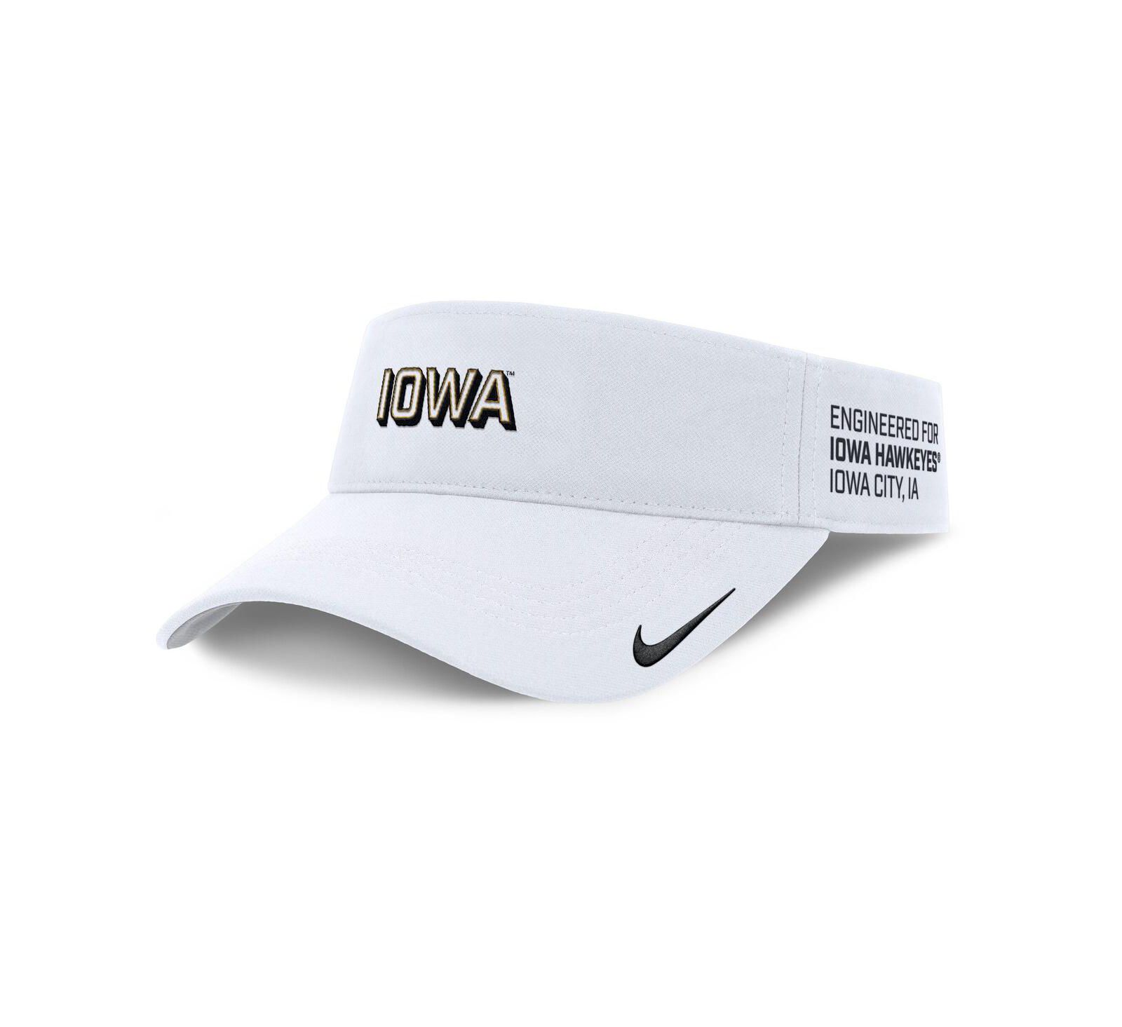 Nike Men's White Iowa Hawkeyes 2025 On-Field Gameday Performance Ace Adjustable Visor Hat