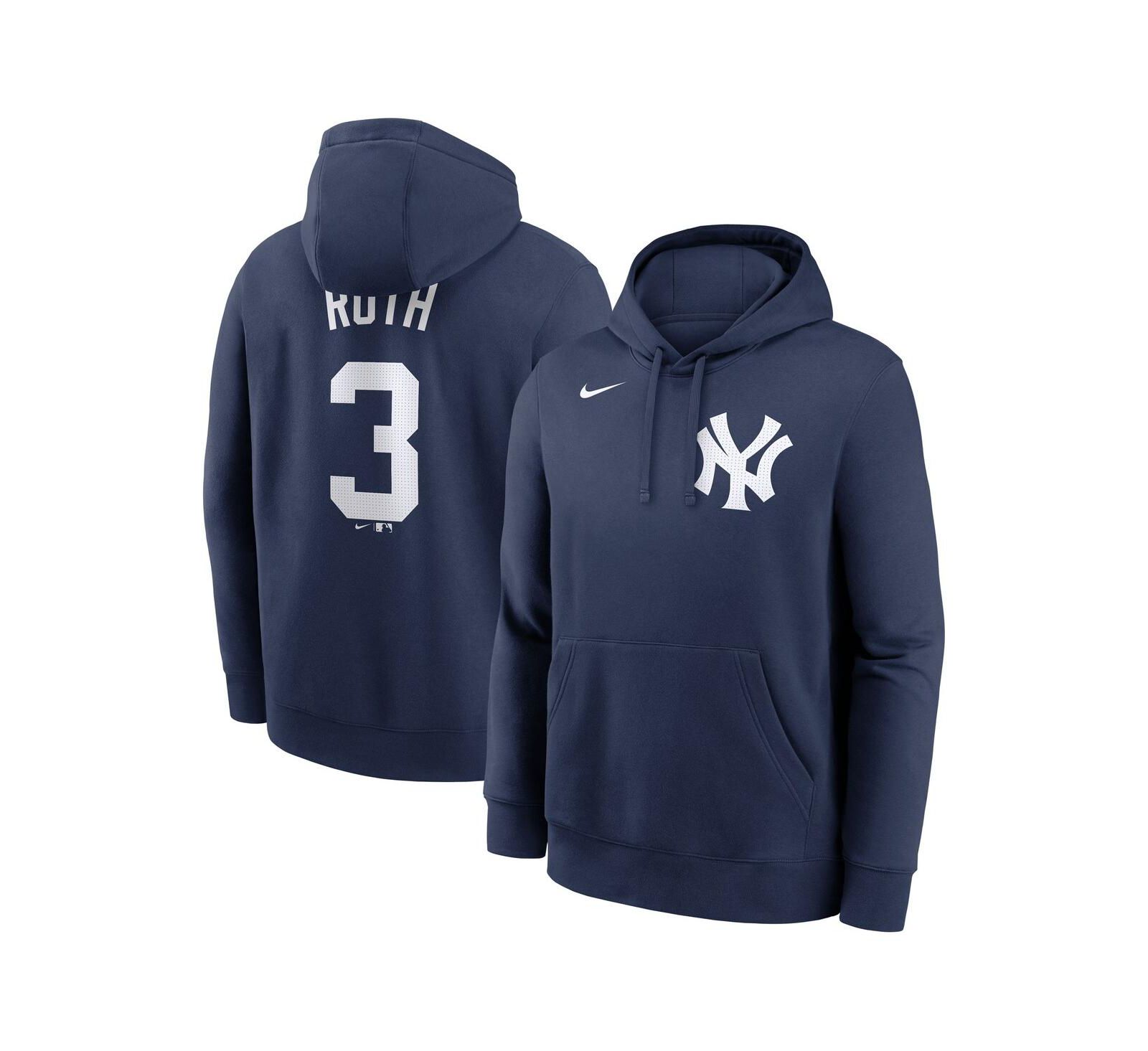 Мужское худи Nike Babe Ruth Navy New York Yankees с именем и номером игрока