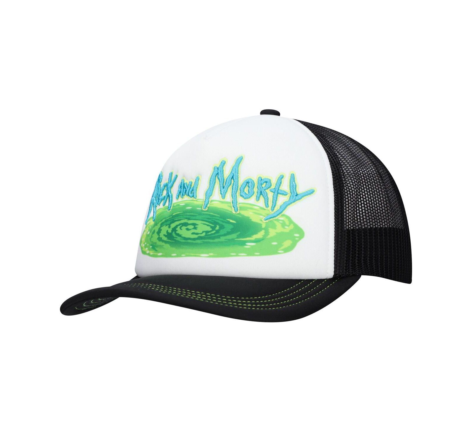 Lids Men's and Women's White/Black Rick and Morty Graphic Foam Trucker Adjustable Hat