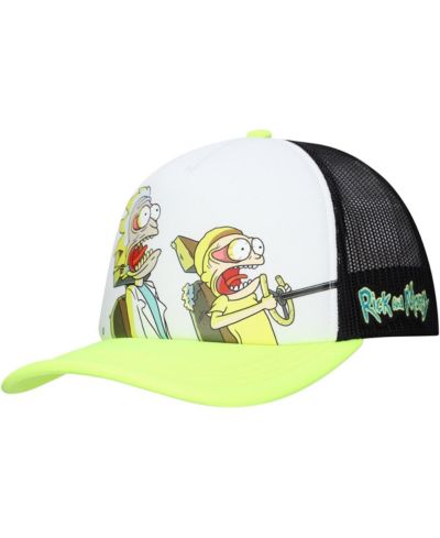 Кепка Lids Rick and Morty с графикой, белая/неоново-зеленая, для мужчин и женщин