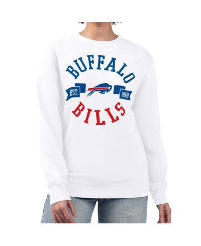 Женская толстовка G-III 4Her by Carl Banks White Buffalo Bills Large Team Graphic Fleece Pullover