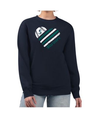 Женское флисовое худи G-III 4Her by Carl Banks Seattle Mariners Heart Logo Navy