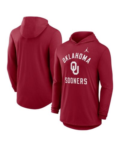 Jordan Men's Crimson Oklahoma Sooners Classic Arch Tri-Blend Long Sleeve Hoodie T-Shirt