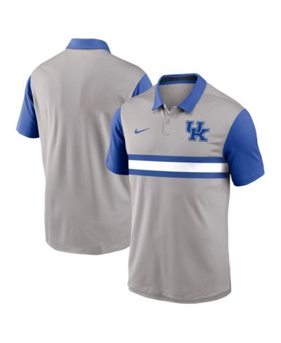 Nike Мужская рубашка-поло Kentucky Wildcats Vapor Performance, серая/королевская синяя