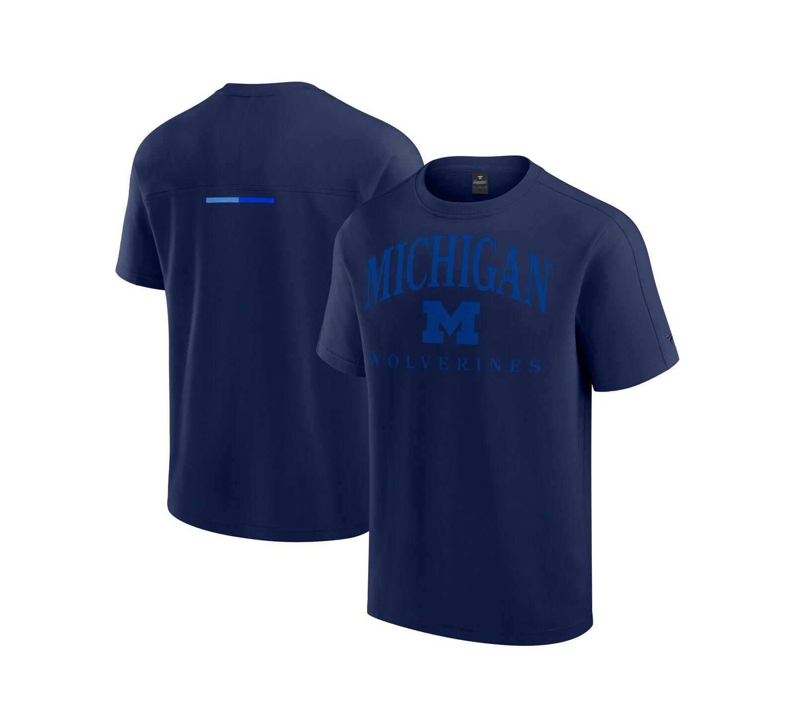 Футболка Fanatics для мужчин, Michigan Wolverines, Navy, трикотаж