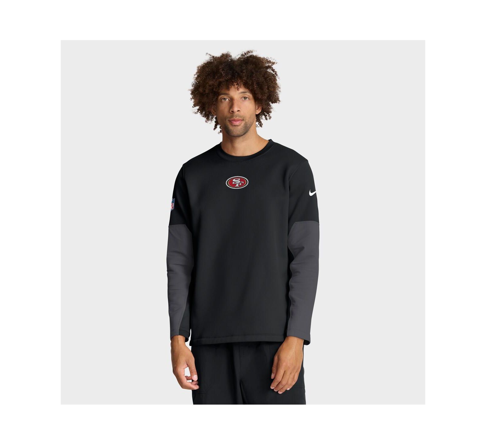 Мужская футболка Nike San Francisco 49ers с длинным рукавом, черная