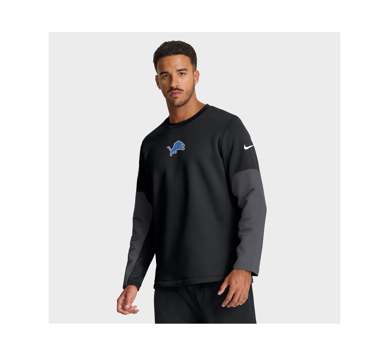 Мужская футболка Nike Black Detroit Lions Performance Long Sleeve