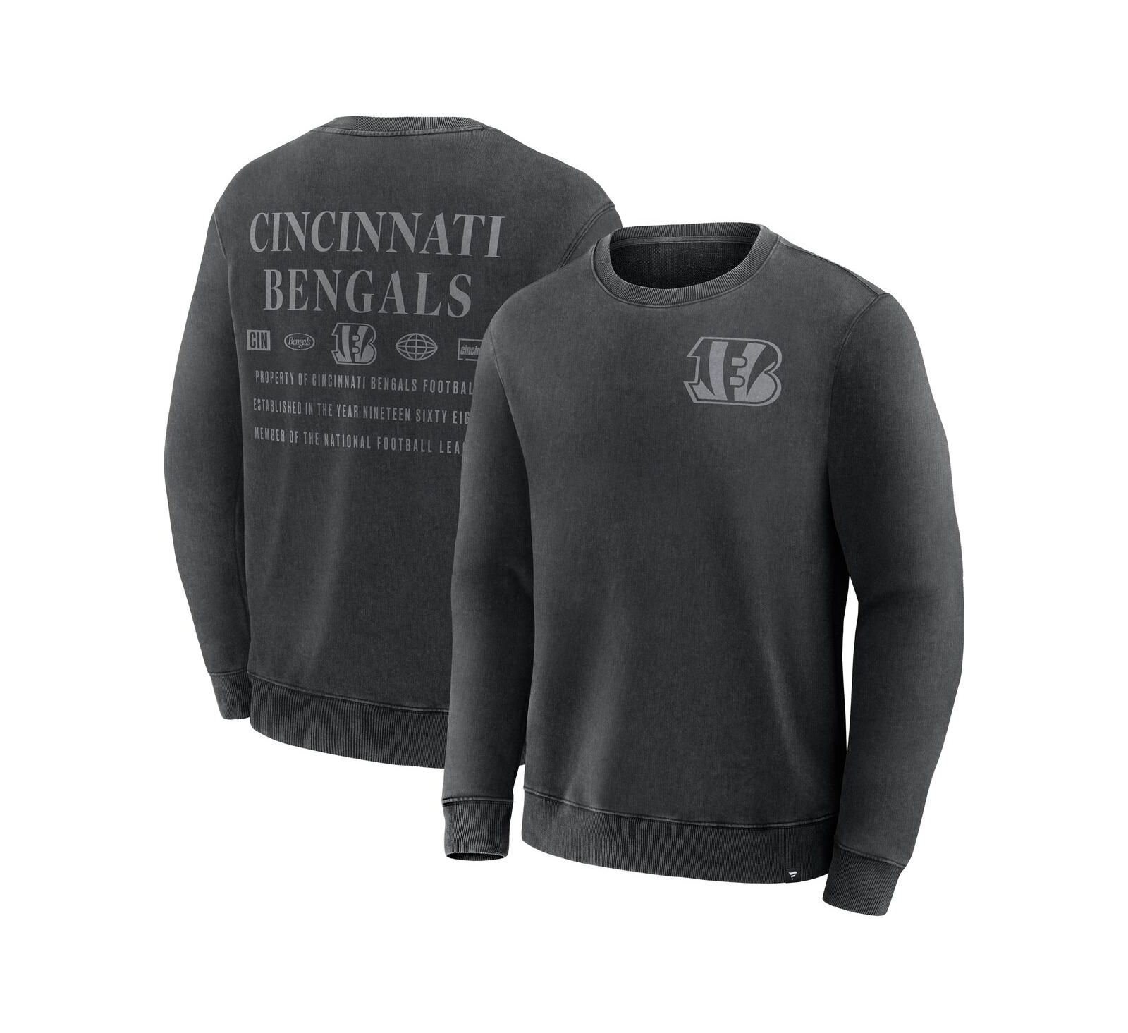 Свитшот Fanatics Men's Black Cincinnati Bengals Deep Route Pullover